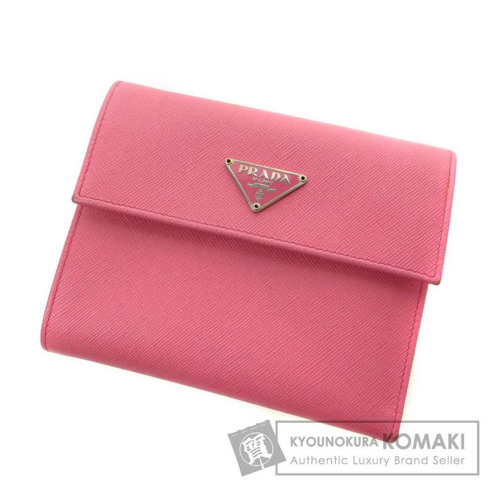 Prada Saffiano Bi fold Wallet Leather